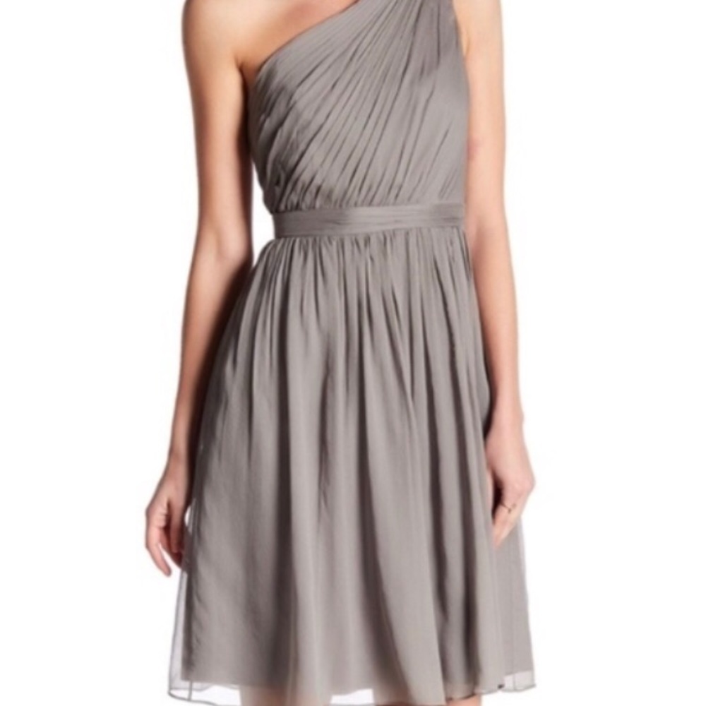 J. Crew Kylie One Shoulder Chiffon Dress